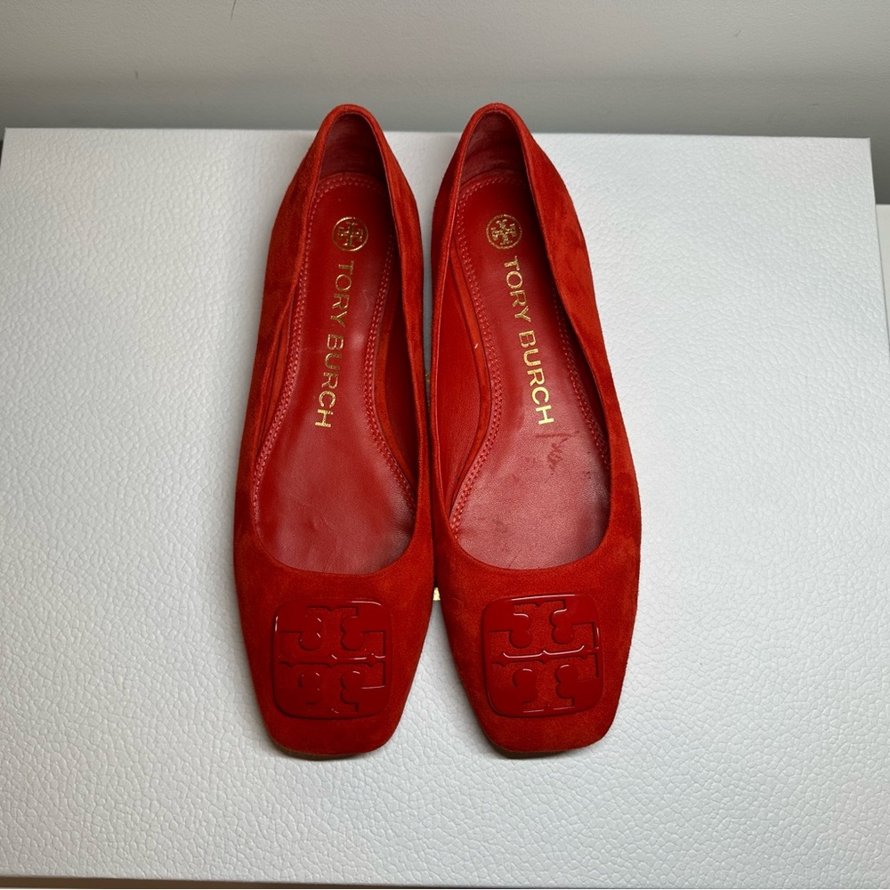 Tory Burch Georgia square toe flat shoe